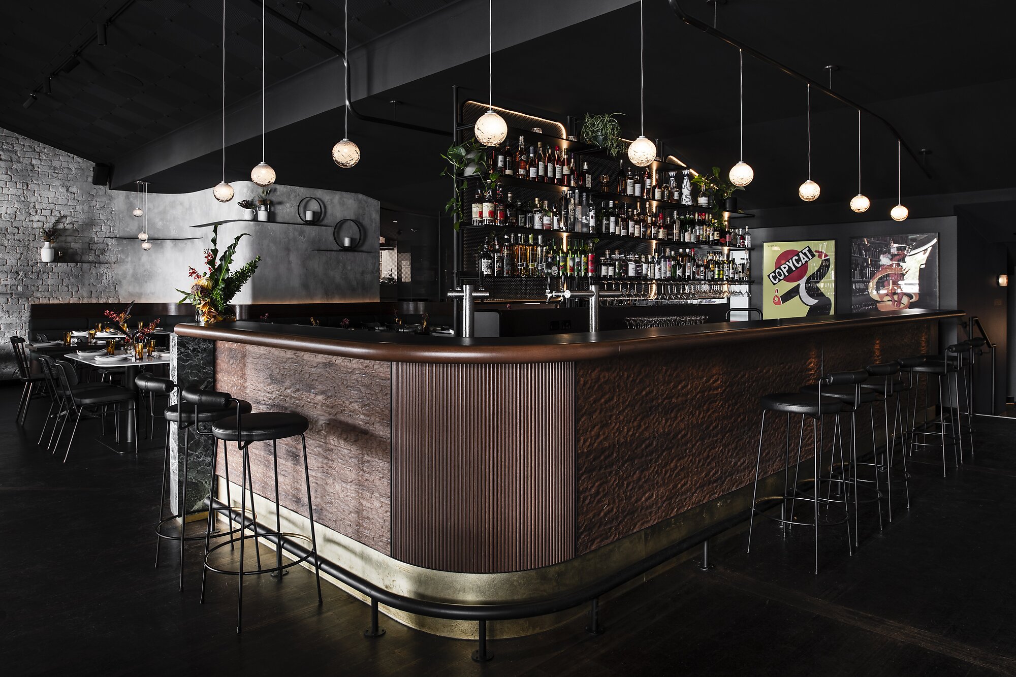 Interior photograph of Copycat Bar & Restaurant by Tom Blachford